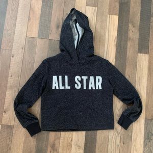 Converse Cropped Hoodie EUC